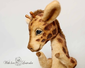 Oso de peluche jirafa único: juguete de peluche coleccionable hecho a mano