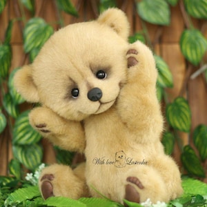 OOAK Artist Teddy Bear Cub: Handmade Collectible Plush Toy