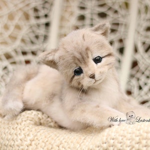 OOAK Kitten Art Doll: Handmade Realistic Collectible Pet Portrait