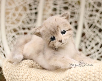 OOAK Kitten Art Doll: Handmade Realistic Collectible Pet Portrait