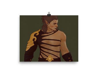 Impressão de fã de Halsin para Baldur's Gate 3 | Camiseta com alças, impressão digital de retrato de Halsin