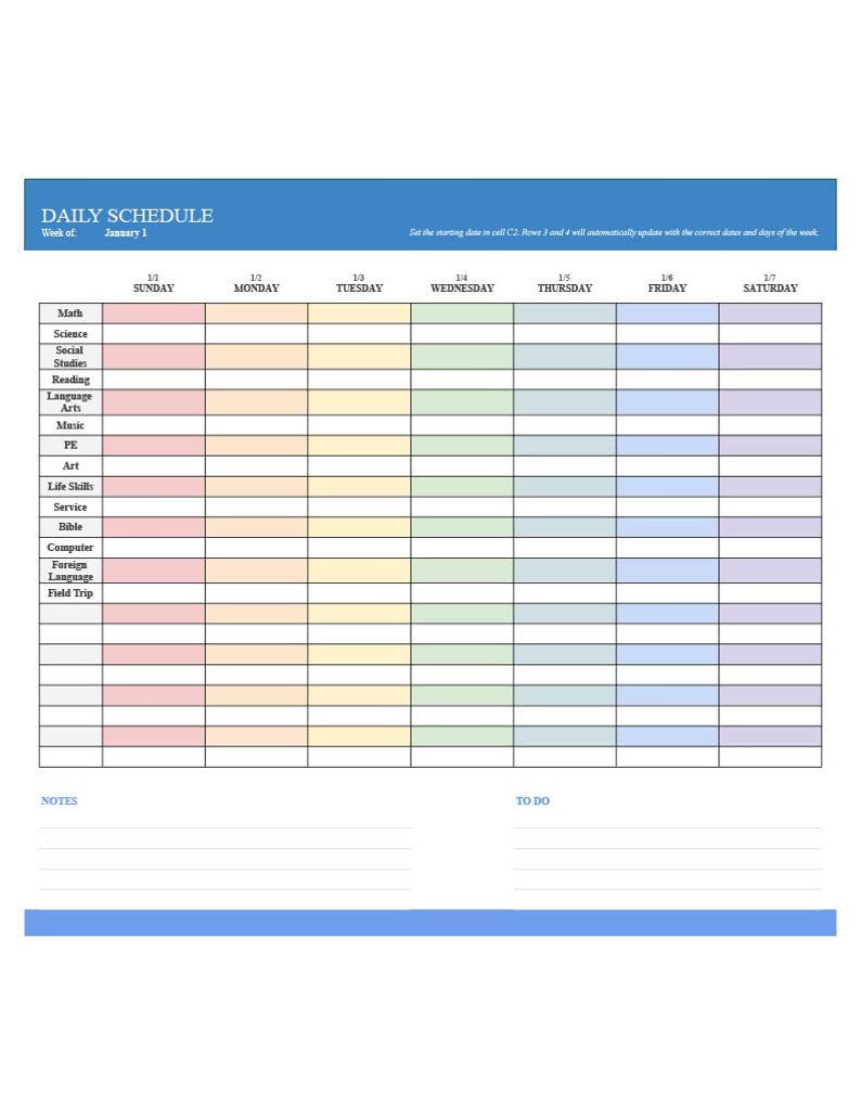 Google Sheet Weekly Homeschool Planner - Etsy