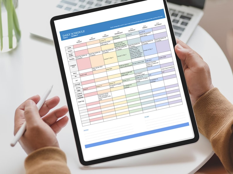 Google Sheet Weekly Homeschool Planner - Etsy
