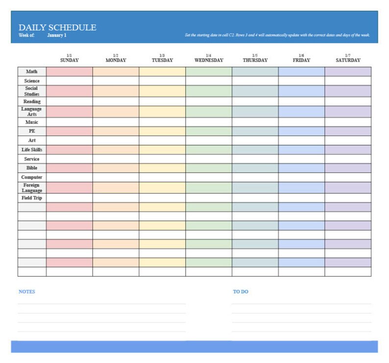 20232024 JULY Start Date, Editible Homeschool Hours Google Sheets