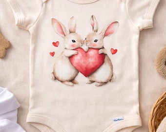 Custom Valentine Baby Bodysuit, Choose Your Design, Personalized First Valentine Outfit