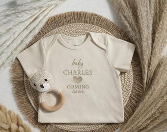 Made Just for Baby – Custom Name Embroidered Bodysuit, Newborn Gift with Meaning