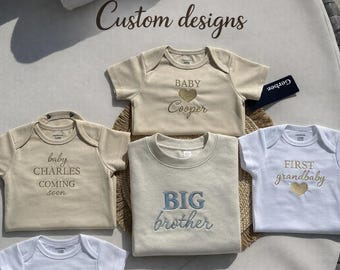 Personalized Baby Bodysuit & Custom Design by Customer | Handmade Baby Gift