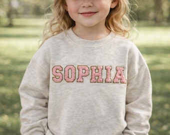 Personalized Girls Name Sweatshirt – Birthday Outfit, Special Occasion Gift, Photo Shoot