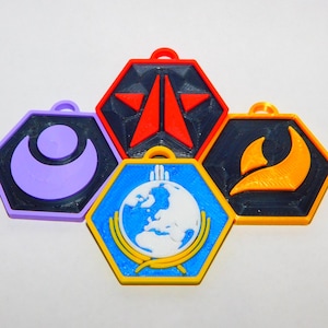 Helldiver Factions Keychains