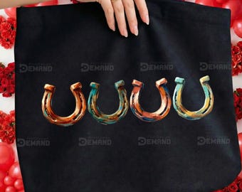 Brushstroke Horseshoe PNG | Watercolor Cowgirl Western Graphic (Digital Download)