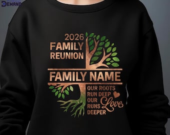 Family Reunion Tree 2026, Customizable Design (PNG, PDF, SVG Template)