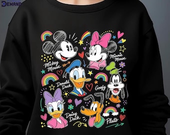 Mickey and Friends PNG, Cricut Cut File, Shirt Design (Digital Download)