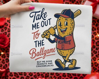 Take Me Out To The Ballgame Png, Retro Baseball Shirt png, Game day png, Trendy Baseball Mom PNG, Vintage Baseball Mascot, Asthetic png