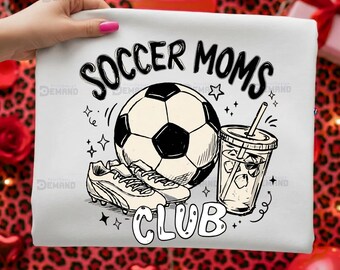Soccer Moms Club PNG Trendy Game Day Doodle Baller mom shirt ORIGINAL Design Digital