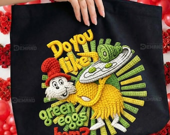 Green Eggs and Ham Crochet PNG, Dr. Seuss Reading Day Teacher Gift (Digital Download)