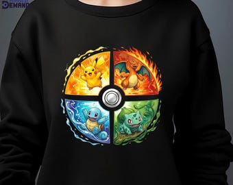 Action Anime T Shirt PNG | Kids Anime Cartoon Characters Shirt Sublimation Design | Digital Download PNG