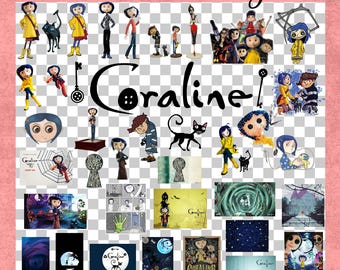 30+ Cora line PNG Images | Digital Download Clipart, Transparent Background, Movie Inspired Art, Scrapbooking, Sublimation, Stickers