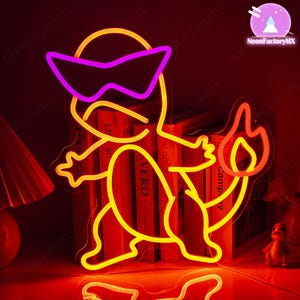 Dragon Anime Neon Sign, Cute Cartoon Acrylic Led, Anime Neon Wall Decor, Kid&#39;s Room Decor, Game Room Neon, Cool Neon Light,Wall Led Art,Gift