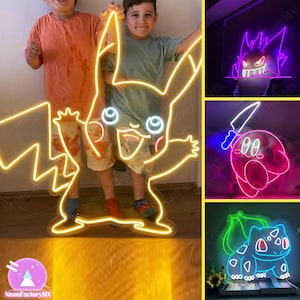 Anime Neon Sign, Kid&#39;s Room Decor, Cute Cartoon Acrylic Led, Japanese Style Neon Bar Sign, Game Room Neon Light, Xmas Gifts, Wall Art Decor