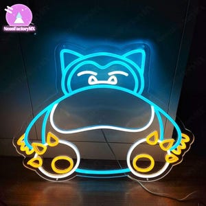 Letrero de neón LED con dibujos animados, luz de neón con personaje de anime, luz nocturna para sala de juegos, decoración para habitación infantil, luz para sala de juegos, letrero de neón divertido, regalos