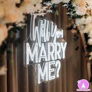 Will You Marry Me Neon Sign, Custom Wedding LED Neon Light, Engagement Neon Sign, Wedding Wall Light, Party Wall Decor, Unique Wedding Gifts