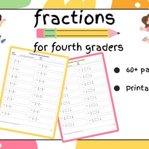 Fourth Grade Fractions, Like Fraction, Fraction Addition, Fraction Subtraction, Fraction Simplification, Improper Fraction and Mixed Numbers