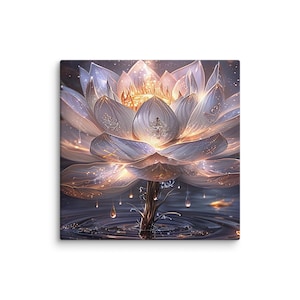 Spiritual Calibration Canvas Wall Art (Square) – Sacred Geometry Wall Art, Meditation Decor, Alignment Energy Art, Mindfulness Gift