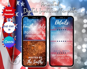 Digitale Einladung zum 4.Juli Feuerwerk