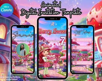 Big Kid 2009 Strawberry Shortcake Digital Birthday Invitation