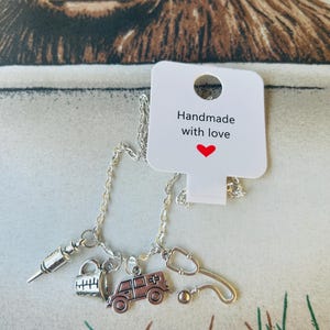 EMT Paramedic Necklace, Ambulance Gifts, EMT, Paramedic