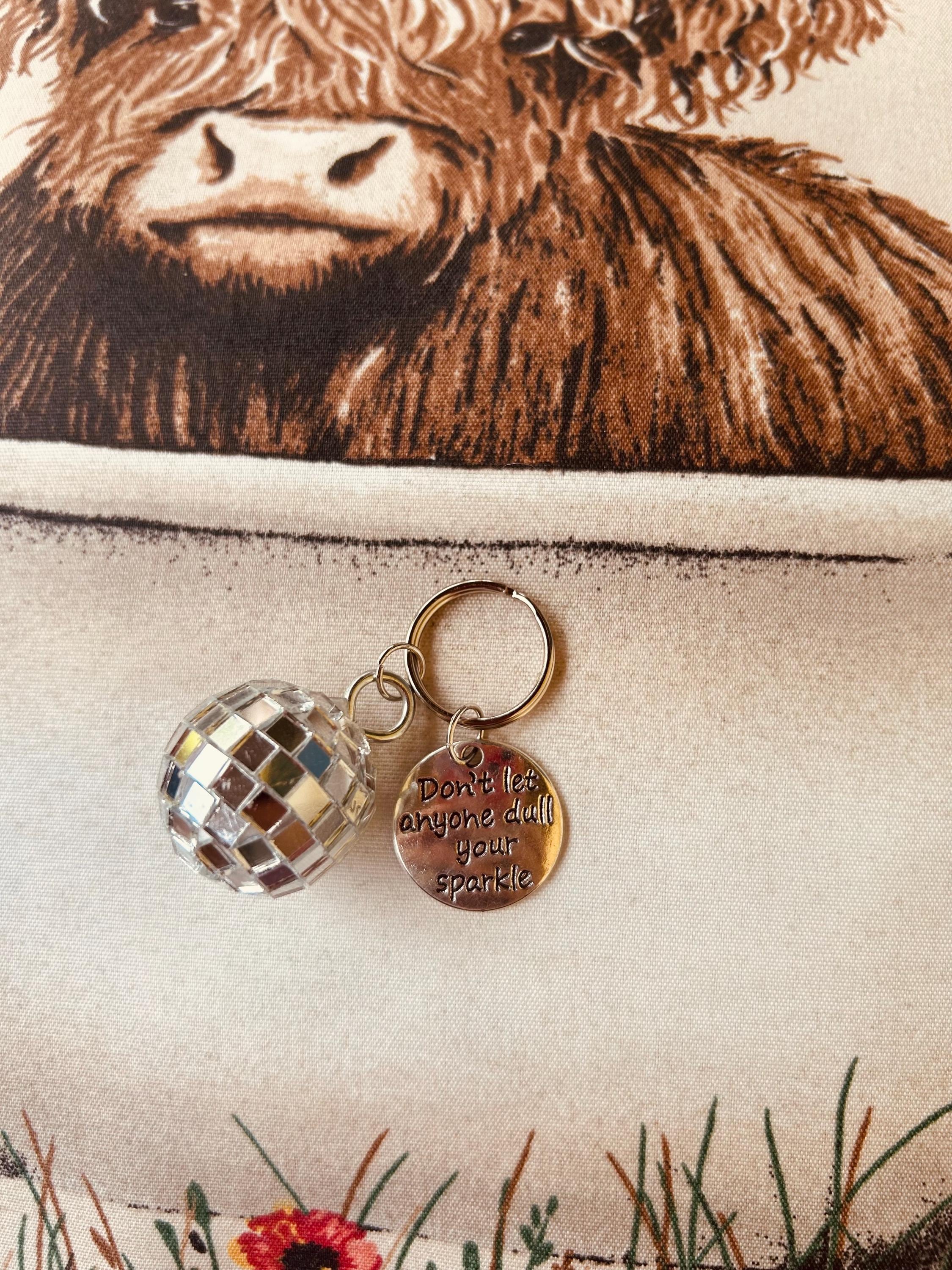 Never Let Anyone Dull Your Sparkle Keychain - Stainless Steel Encouragement Gift For Women - View #13