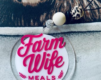 Farm Wife Car Charm, Farmers Wife