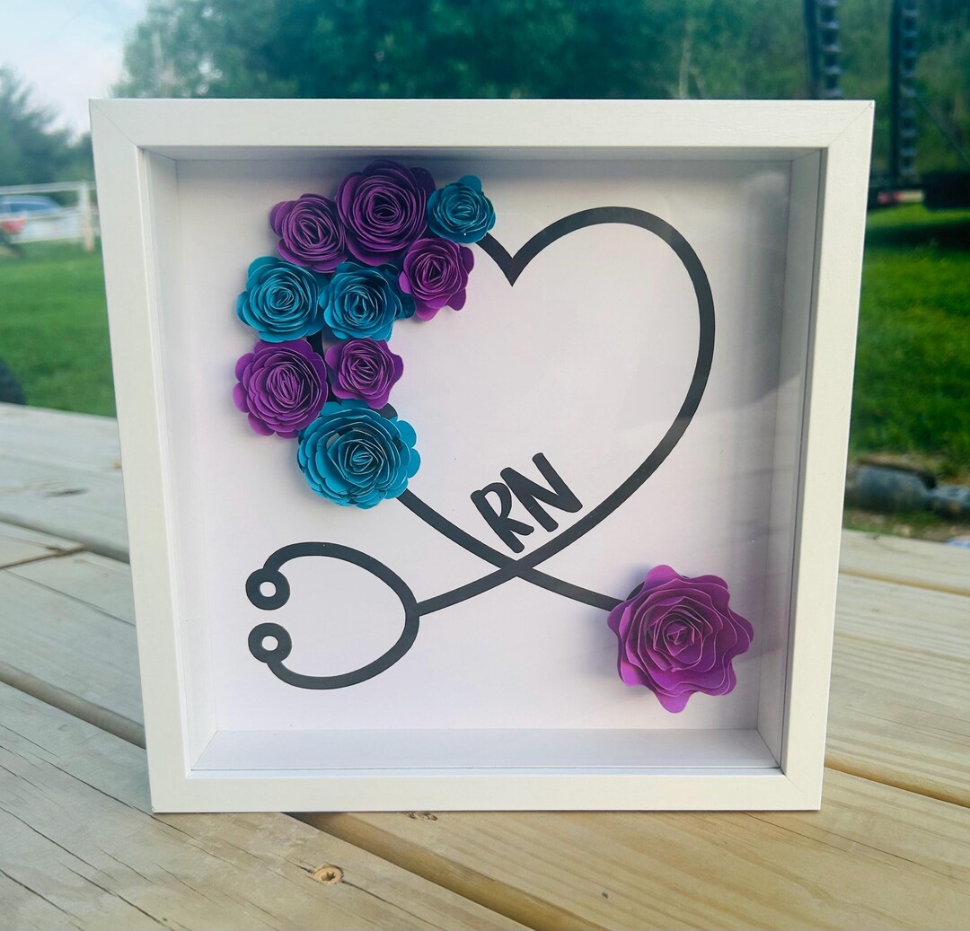 Personalized Shadow Box, RN, LPN, CNA, Nurse Gift - Etsy