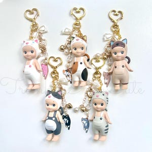 Porte-clés Sonny Angel Cat life - Fait main - Authentique - Porte-clés - Cadeau - Etui Sonny Angel Bestie