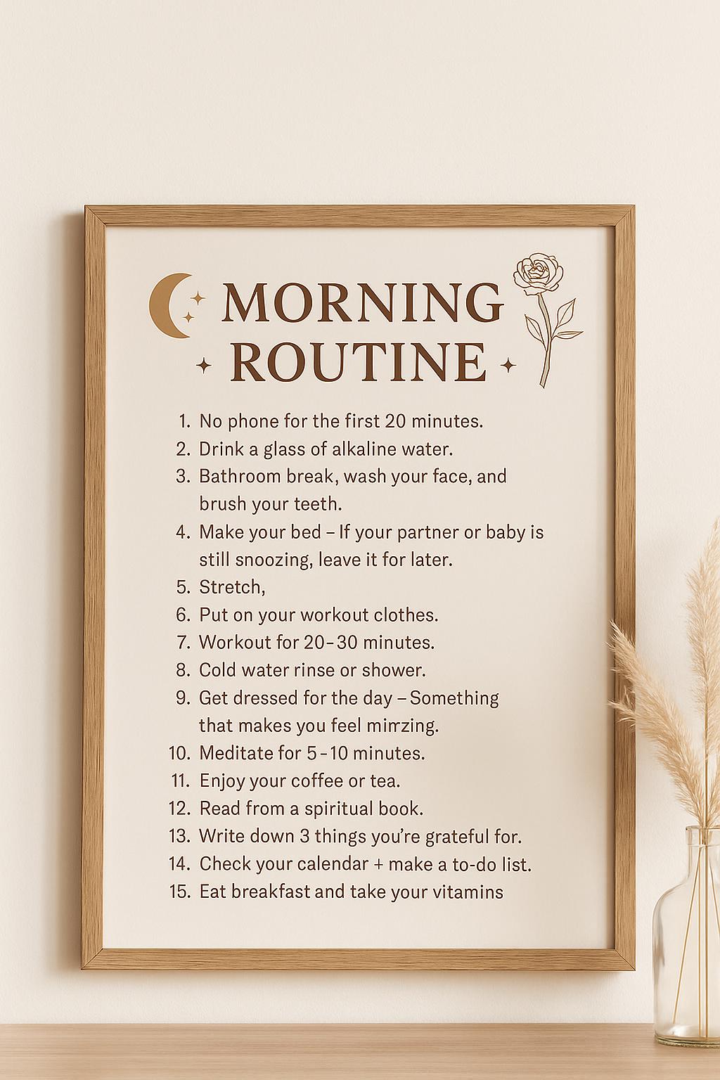 Morning Routine Printable – Digital Wall Art (4 Sizes) - Etsy