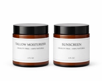 Natural Tallow Face Moisturizer with Jojoba, Frankincense & Lavender