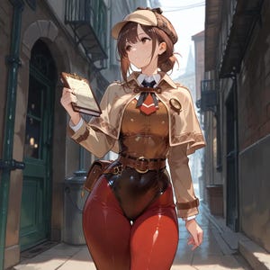 Detective Brown – Case of the Growing Curves (25 Digital Images + Lore PDF) | Magical Overflow Waifu