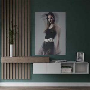 Poster editoriale di alta moda / Poster stampabile in stile Vogue / Poster di donna glamour in bianco e nero