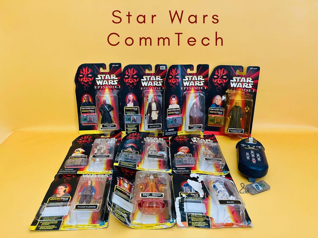 Vintage Star Wars Commtech Figure Lot Episode I Collection With Reader ...
