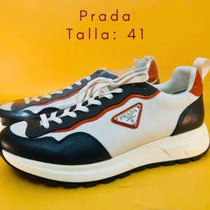 Prada Men Shoes Size 41 Luxury Leather Trainers Italian Designer Sneakers Running Shoes Fashion Streetwear Casual Footwear Gift Runner