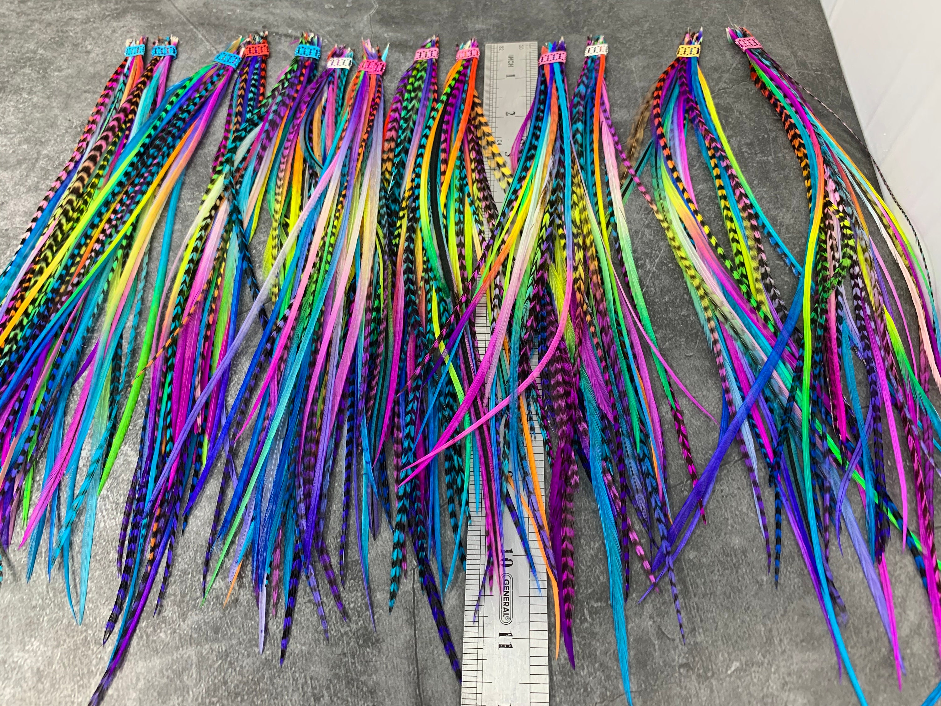 Erge, ernstige Troosteloos overdracht Hair Feathers Rainbow Hair Accessories Long Feather Hair - Etsy België