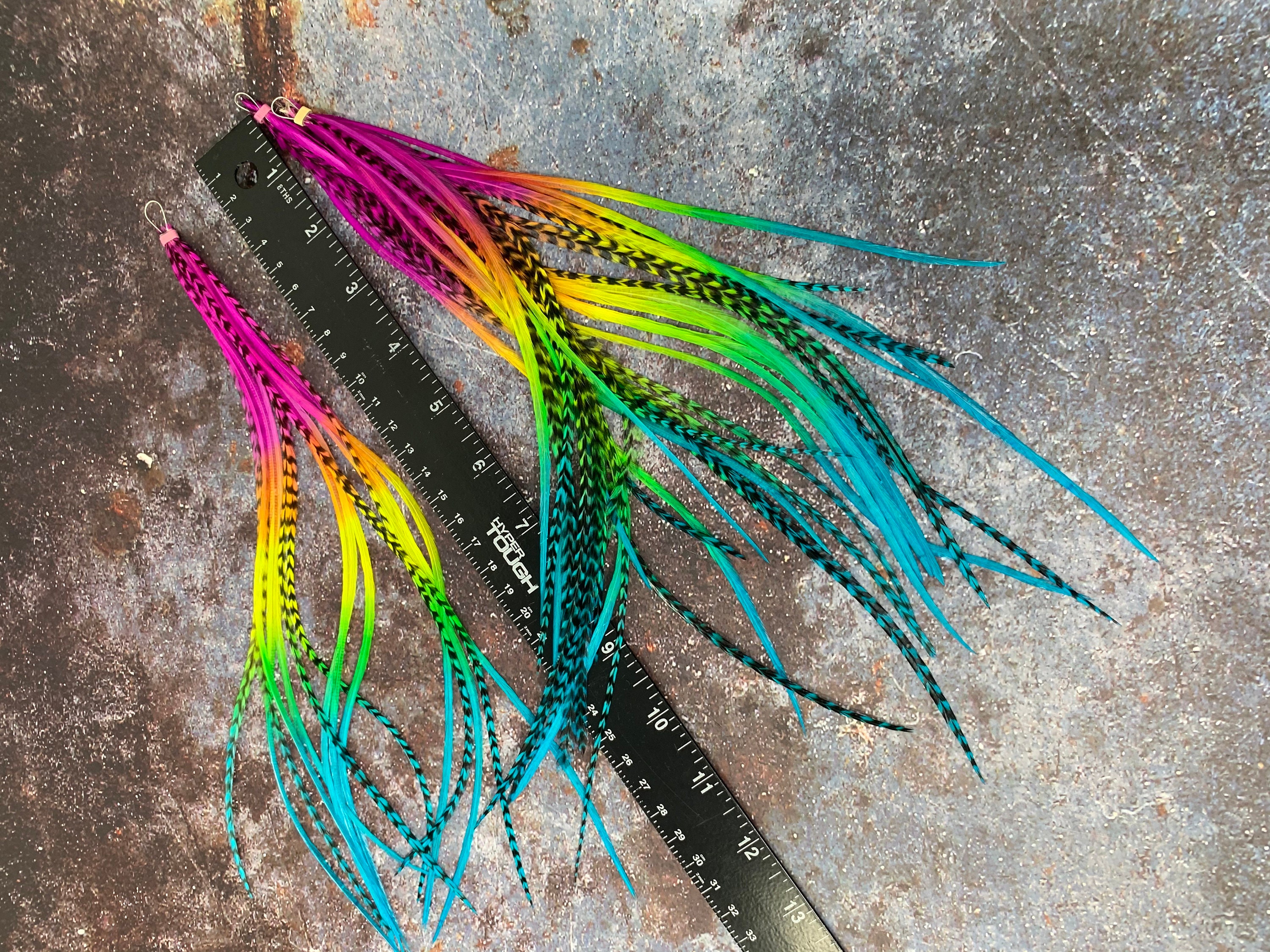Rainbow Hair Extension Feathers Colorful Bright Colored Feather Hair Extensions Real Feather Hair Accessory Rainbow Feathers Rooster 10PCS Etsy UK