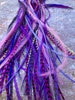 Purple Hair Feather Extensions Ultra Violet Purple Feathers for Hair Women Hair Accessory Rooster Feather Hair Extensions 10 Pack 