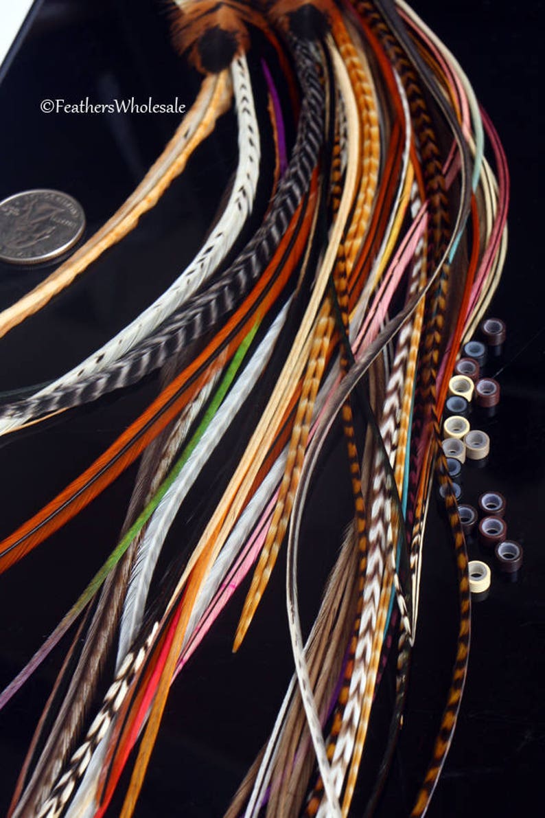 Extra Long Hair Feather Extensions Accessories for Hair Etsy