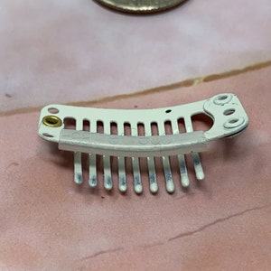 Hair Extension Clips Snap Clip Weft Clip Comb Style 32MM 9 Teeth Wig Clips Choose From Blonde Brown Black You get 10 Blonde