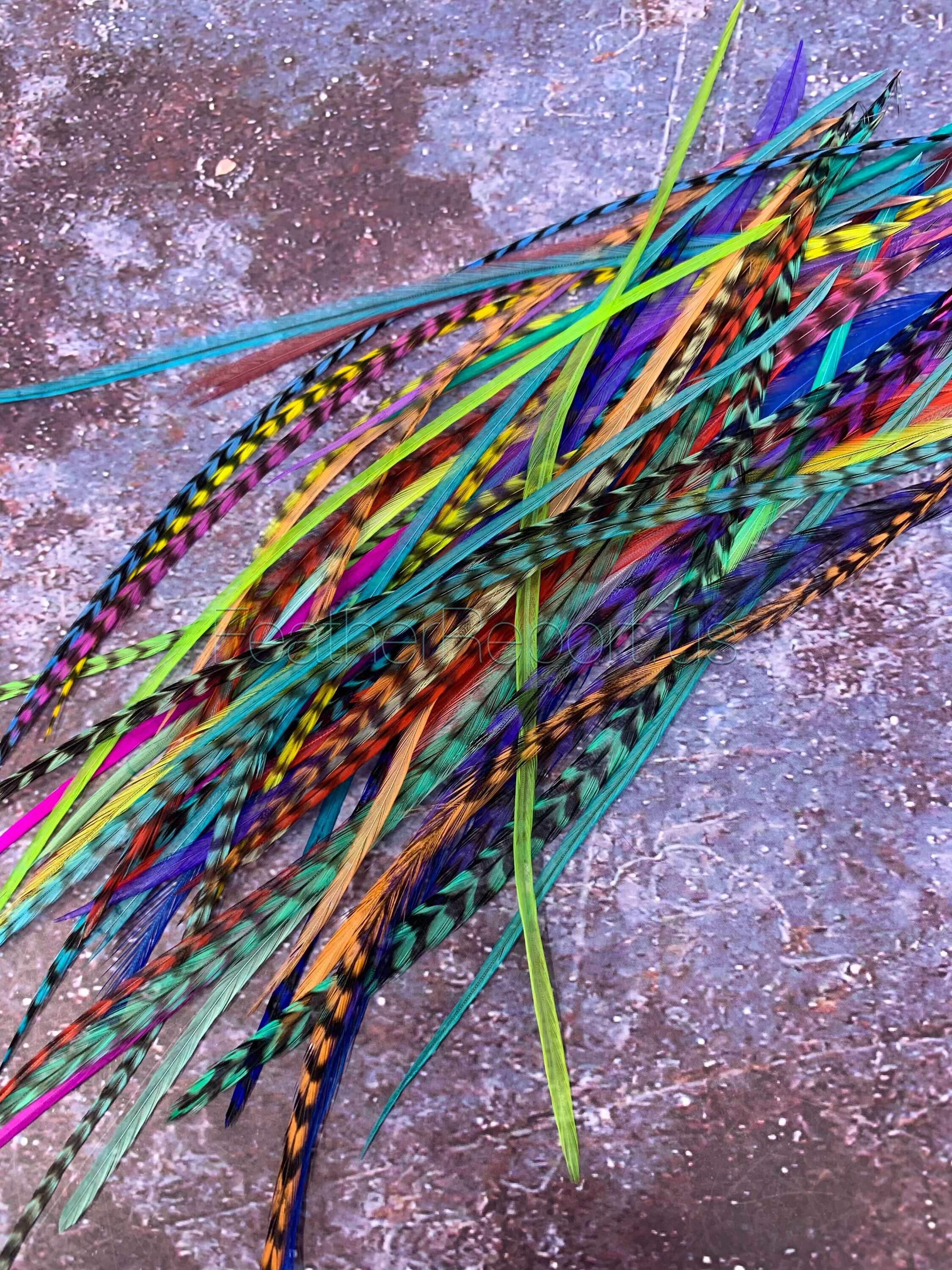 Hair Feathers 50 Feather Hair Extensions Short Medium Hair Plume Fuchsia Turquoise Purple Lime Short Hair Feathers Earring Feathers Trimmed