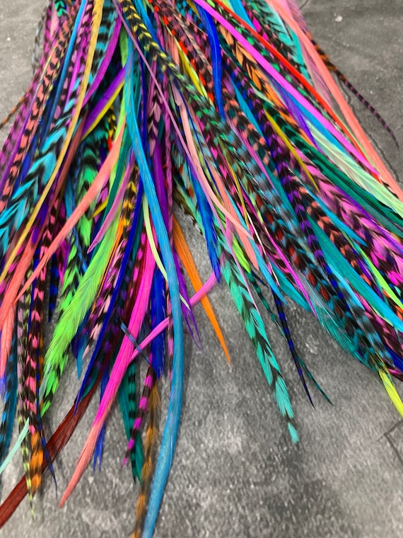 Hair Feathers 50 Feather Hair Extensions Short Medium Hair - Etsy Hair Feathers 50 Feather Hair Extensions Short Medium Hair - Etsy