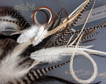 Bulk Natural Craft Feathers DIY Extensions Earrings Real Rooster Feathers Fly Tying Jewelry Making 100 2-12inch