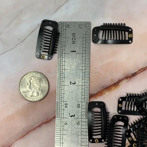 32MM Hair Extension Clips: Snap Weft Clip with Silicone - 10 Pcs bild 9