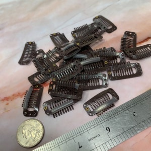 32MM Hair Extension Clips: Snap Weft Clip with Silicone - 10 Pcs bild 7